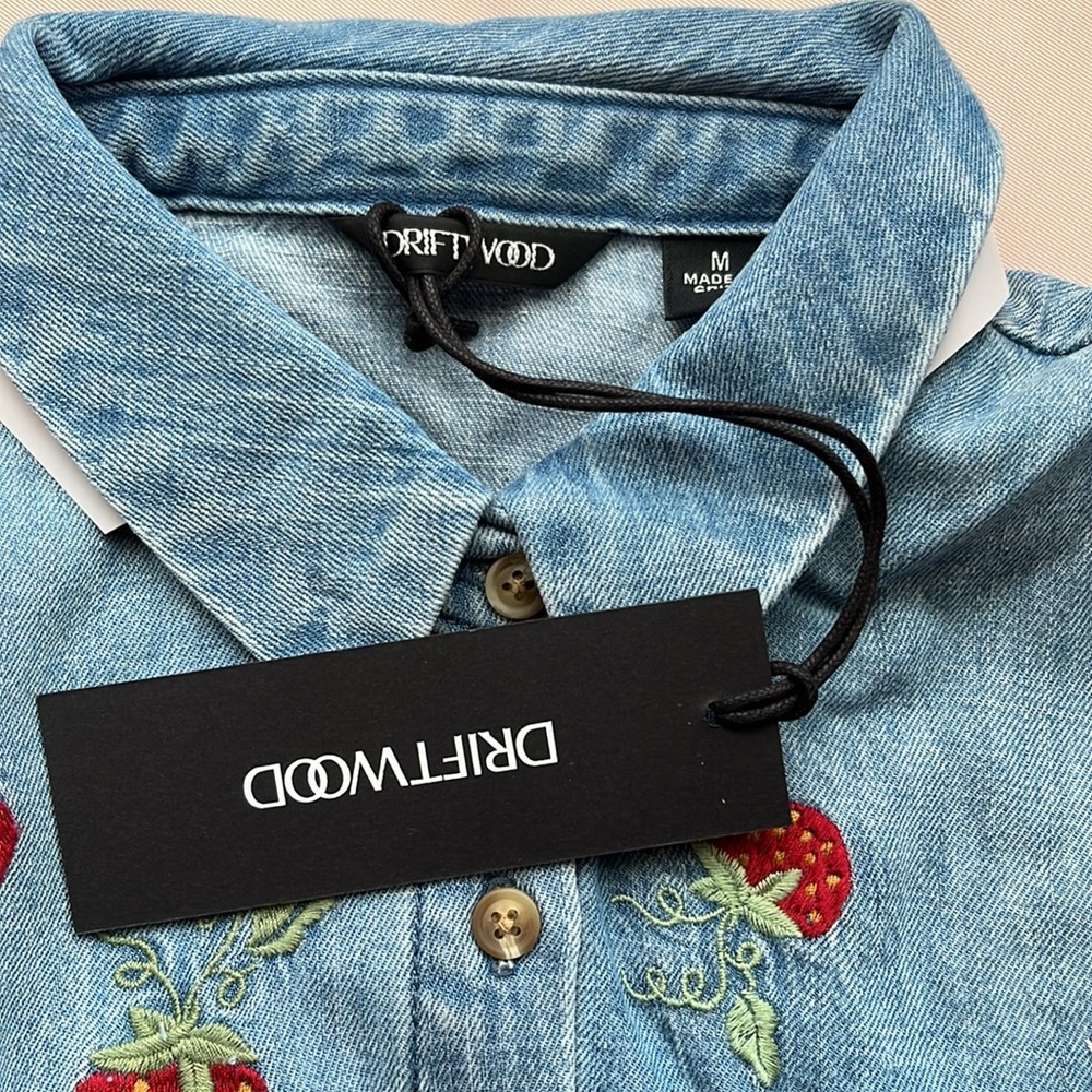 Driftwood Jeans Strawberry Embroidery Dress - Picture 3 of 12